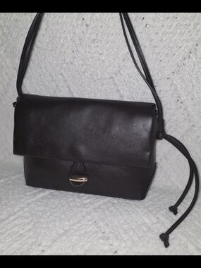 Mango Dark Brown Crossbody Bag with Gold Hardware